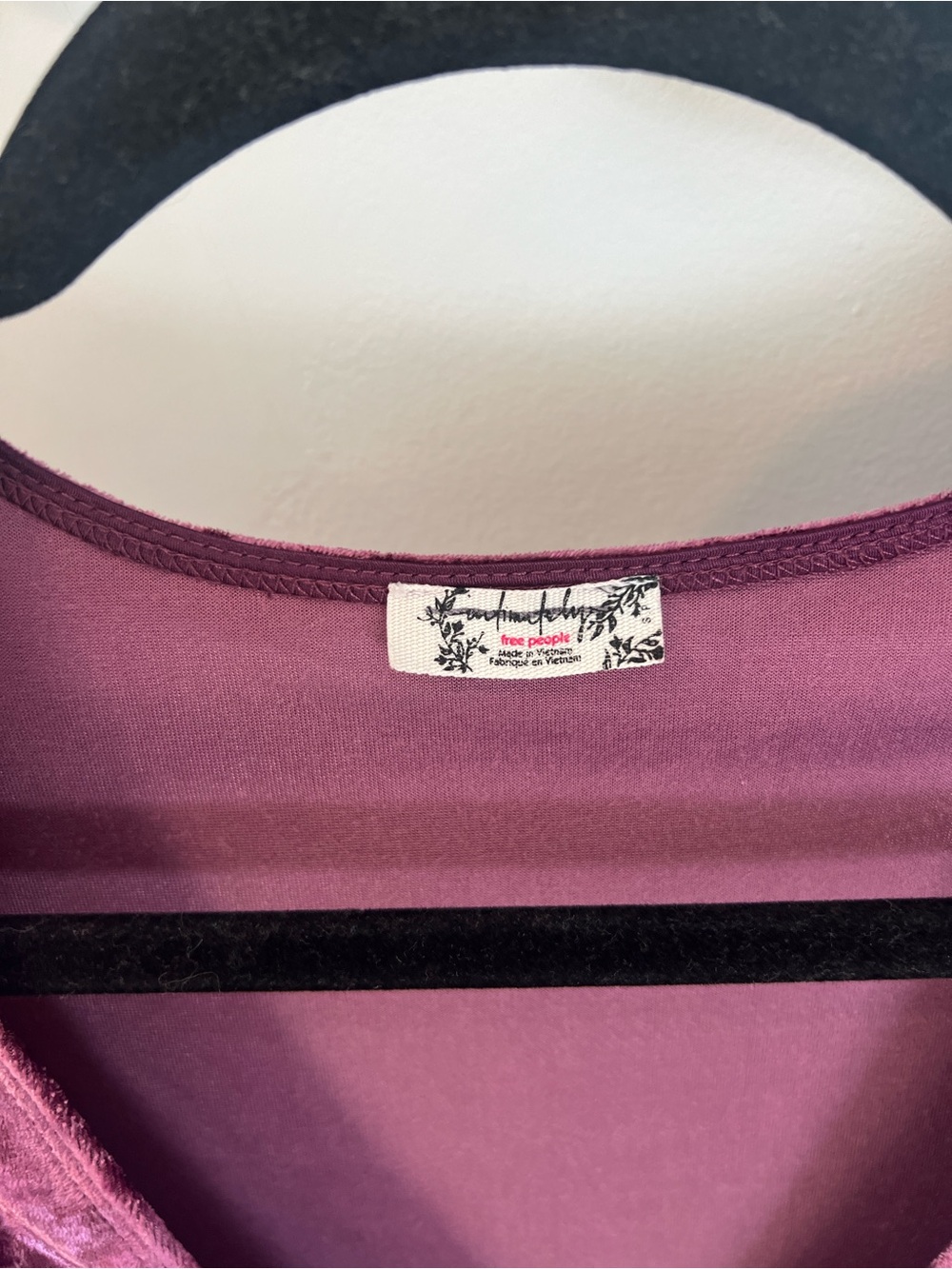 Intimately Free People Don't You Wish Velvet Bodysuit in Purple Small - Picture 4 of 5
